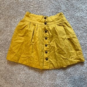 Yellow mini skirt size small